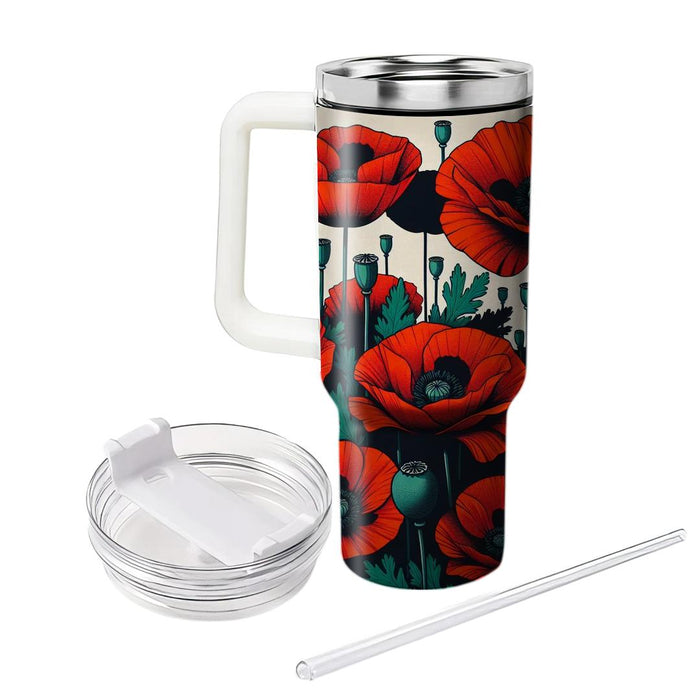 Wild Poppy Field  Unique Tumblers