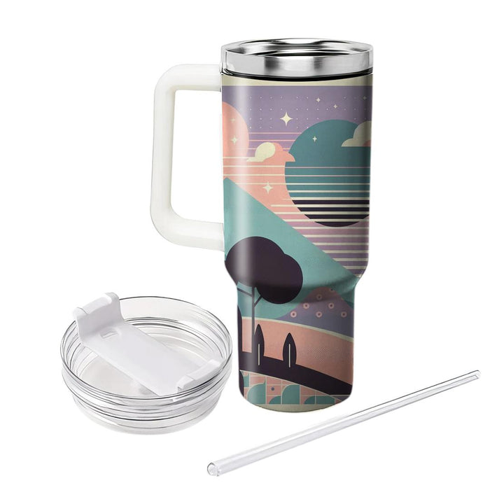 Futuristic Retro Tranquility  Decorative Tumblers