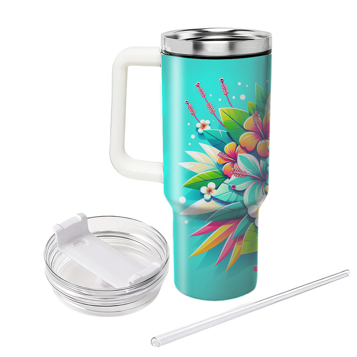 Vibrant Floral Fiesta  Custom Tumblers