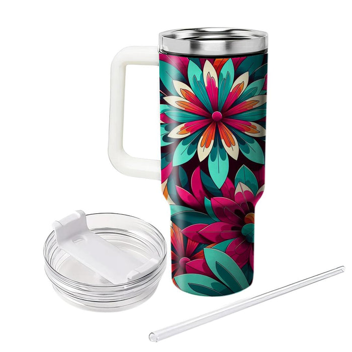 Kaleidoscope Flower Field  Unique Tumblers