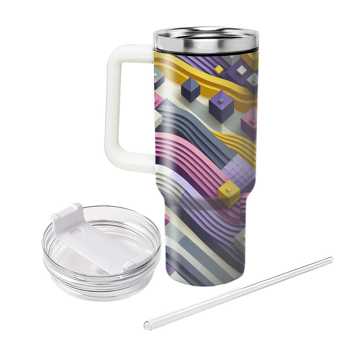 Abstract Diamond Wave  Personalized Tumblers