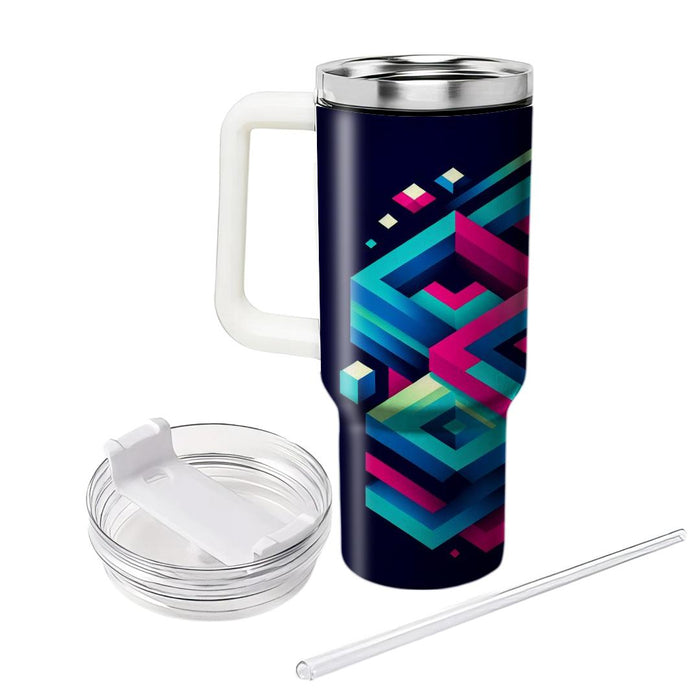 Futuristic Neon Shapes  Custom Tumblers