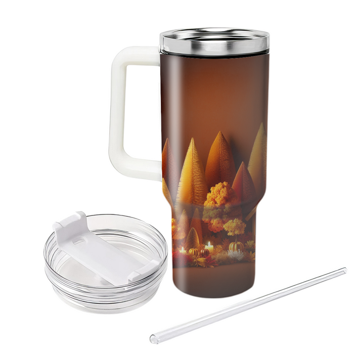 Autumn Cozy Cabin Retreat  Tumbler Cups