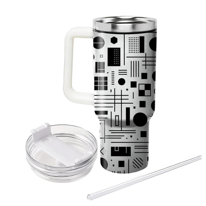 Sleek Line Art Pattern  Tumblers With Lids