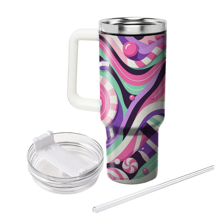 Whimsical Candy Stripe  Custom Tumblers