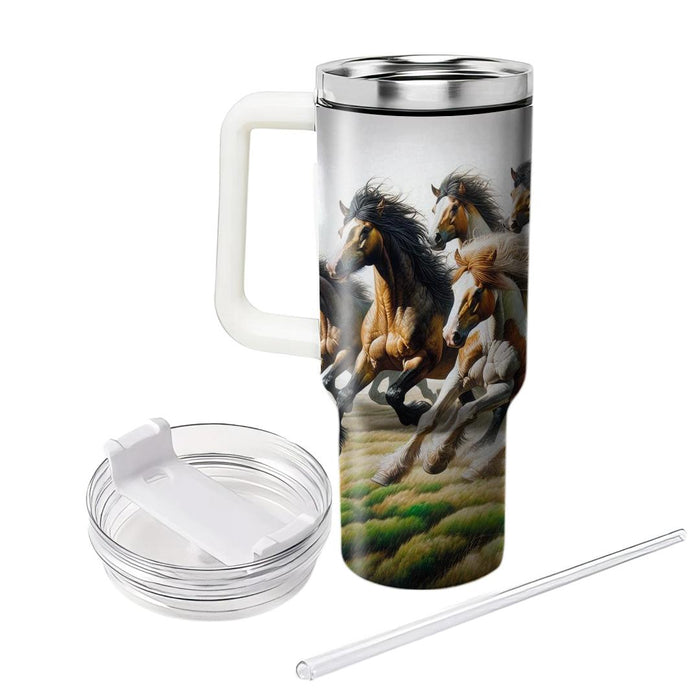 Wild Stallion Run  Custom Tumblers