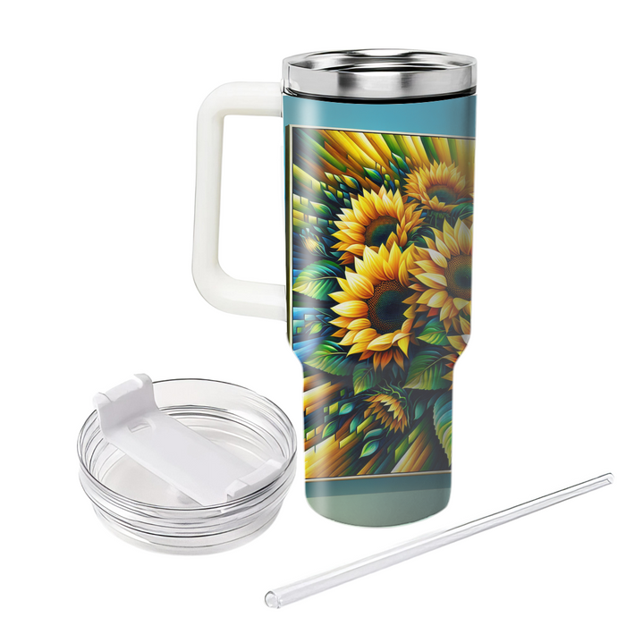 Summer Sunflower Delight  Personalized Tumblers