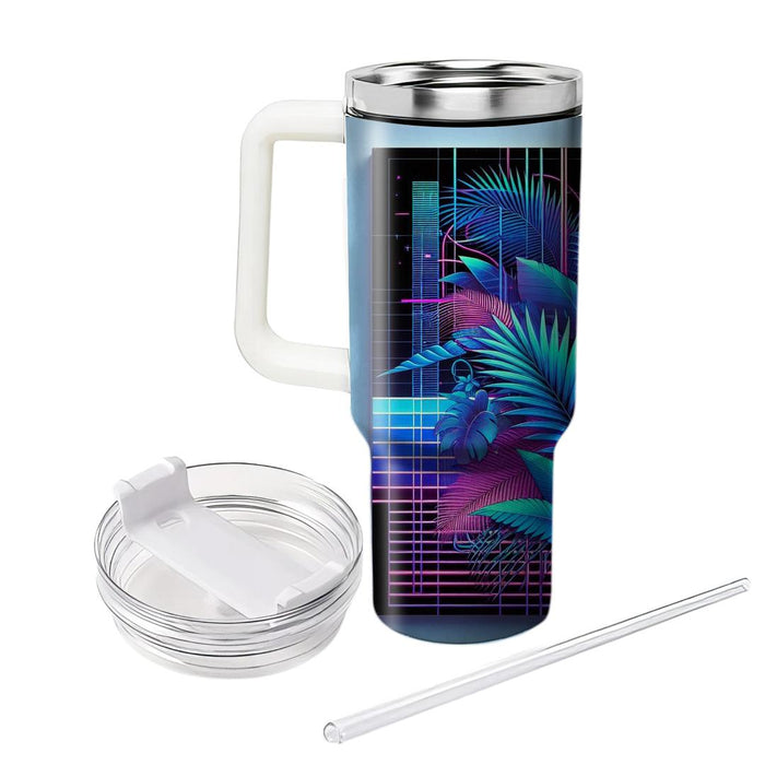 Synth Jungle Groove Travel Tumblers