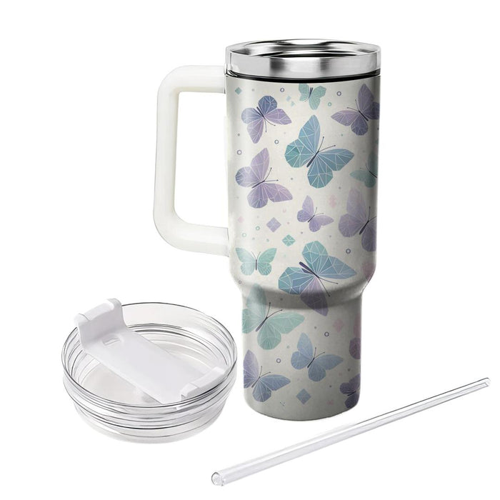 Geometric Butterfly Pattern  Travel Tumblers