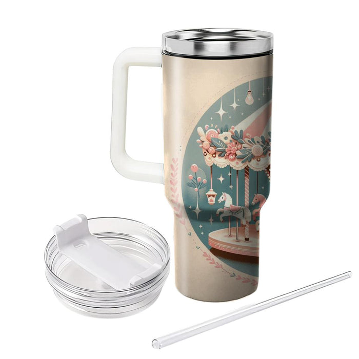 Vintage Carousel  Personalized Tumblers