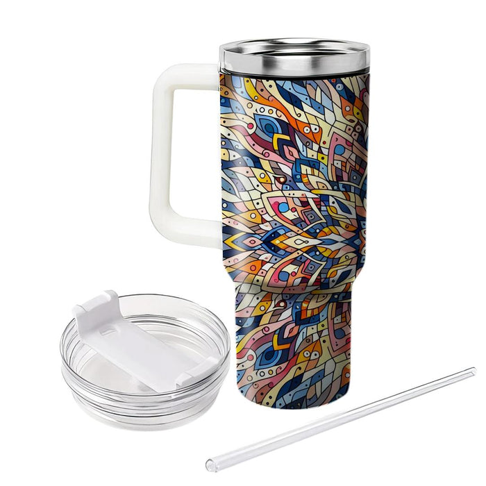 Bright Kaleidoscope  Unique Tumblers