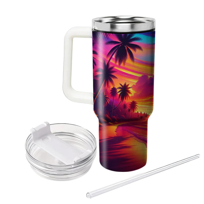 Tropical Paradise Sunset  Custom Tumblers