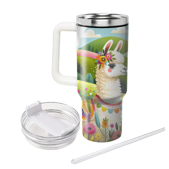 Sunny Llama Fiesta  Tumblers With Lids