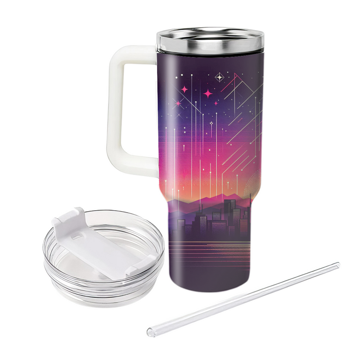 Synth Sunset  Tumblers With Lids