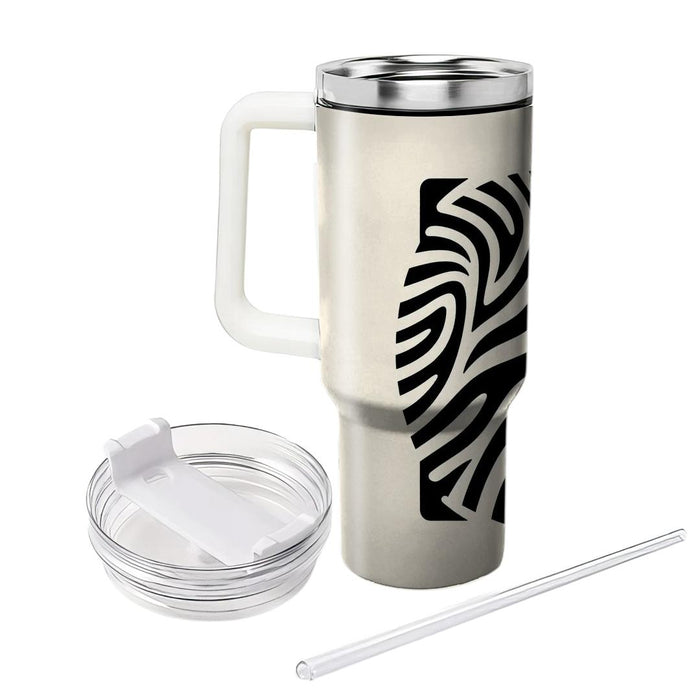 Zigzag Zebra  Personalized Tumblers