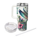 Floral Hummingbird Harmony  Tumblers With Lids