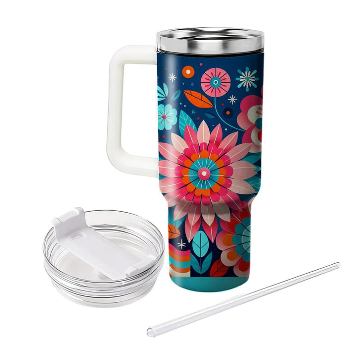 Floral Burst  Unique Tumblers