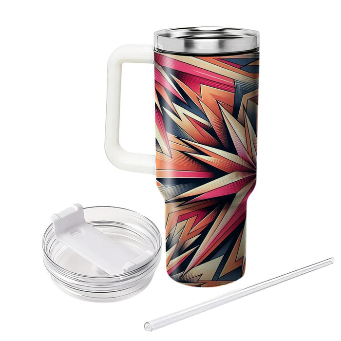 Abstract Starburst Pattern  Personalized Tumblers