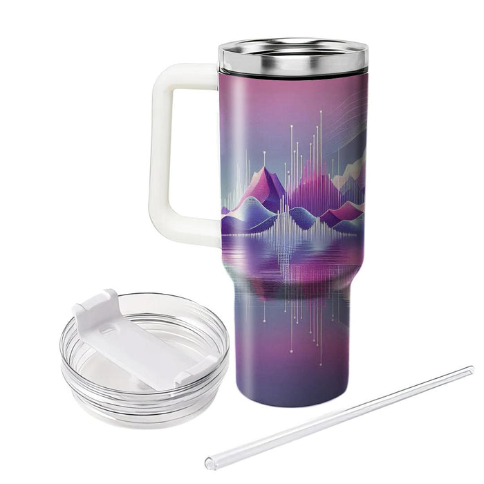 Synthwave Mirage  Personalized Tumblers