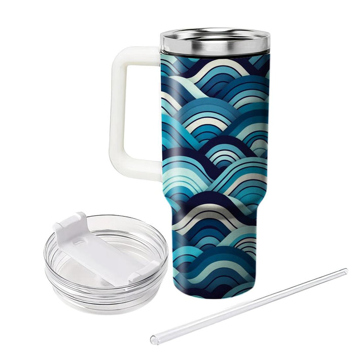 Geometric Ocean Waves  Insulated Tumblers