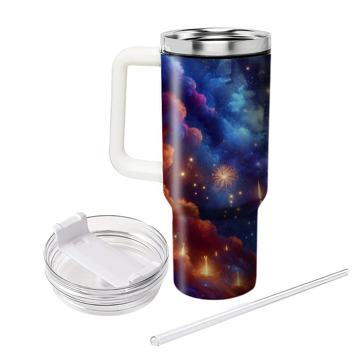 Galaxy Of Lights - A Diwali And Space Fusion  Custom Tumblers