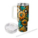 Vibrant Floral Sunshine  Tumbler Cups