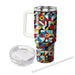 Vibrant Geometric Mosaic  Custom Tumblers