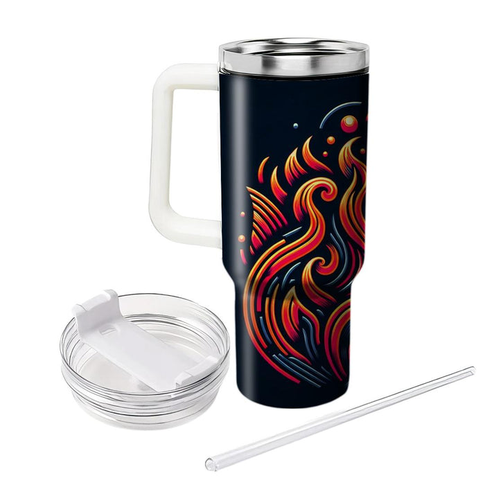 Futuristic Flames  Unique Tumblers