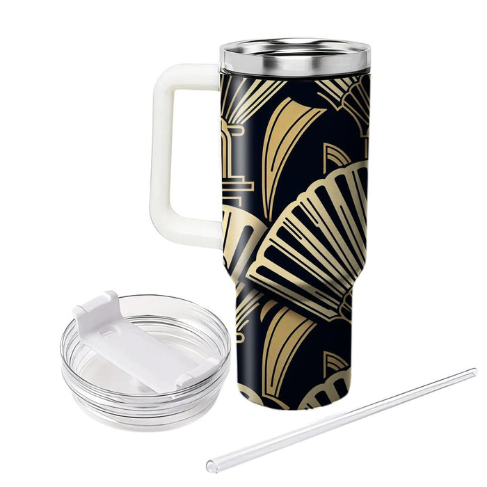 Art Deco Fan Design  Tumblers With Lids