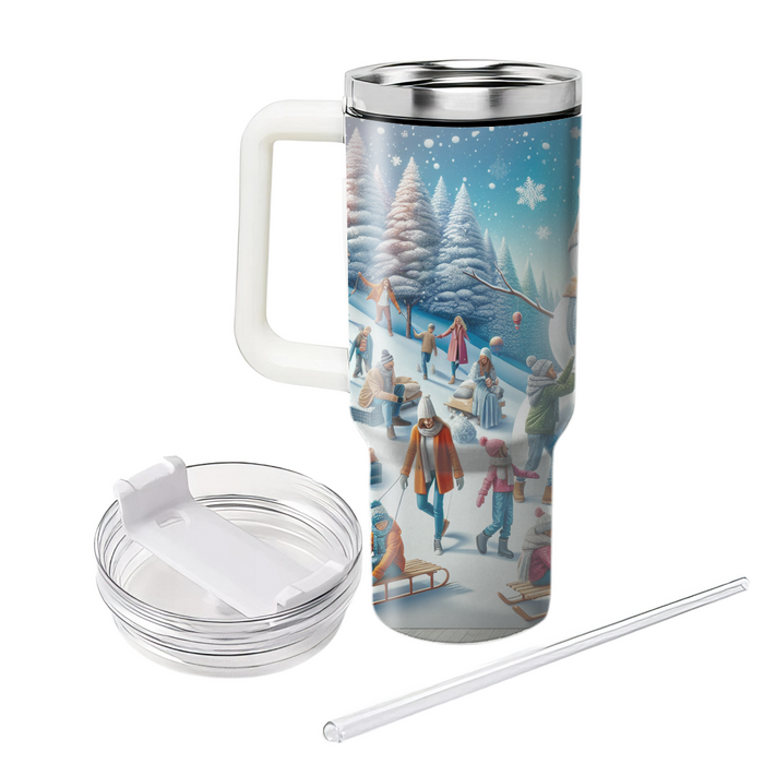 Winter Family Fun  Personalized Tumblers