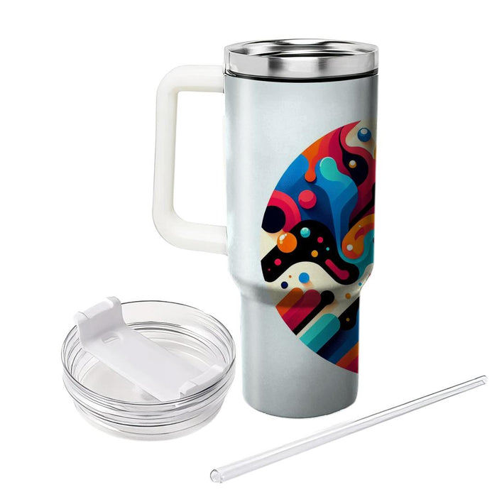 Abstract Splash Paint  Personalized Tumblers