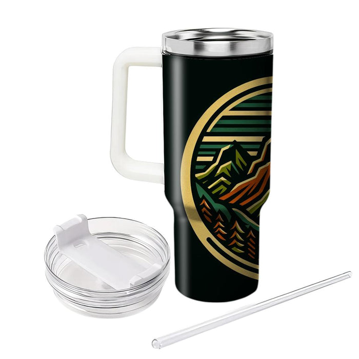 Retro Mountain Adventure  Decorative Tumblers