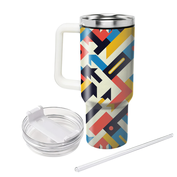 Geometric Arrow Pattern  Insulated Tumblers