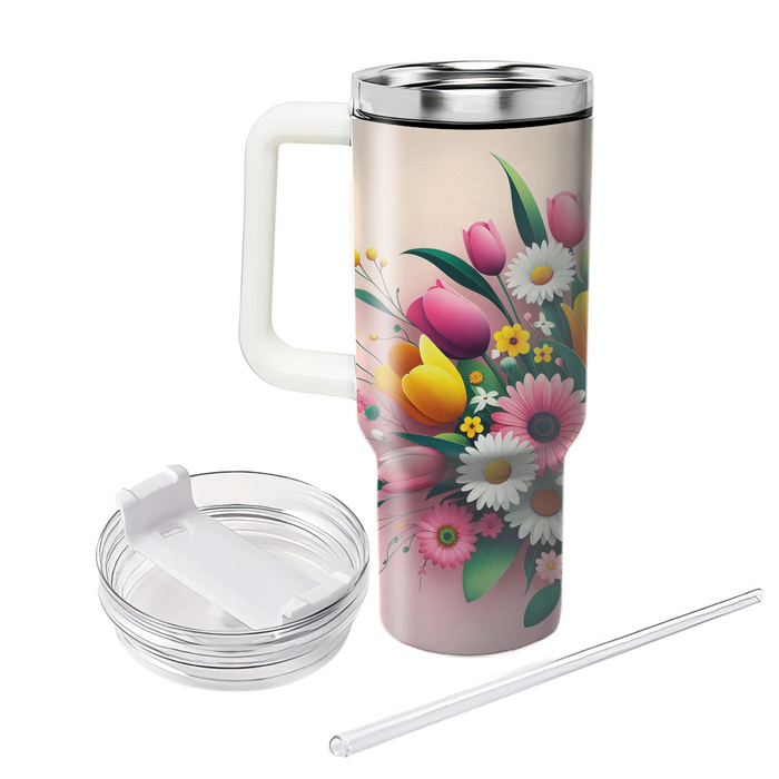 Springtime Joyful Colors  Personalized Tumblers