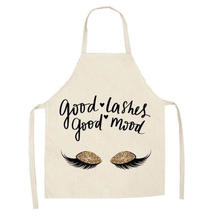 Printed Eyelash Print Apron