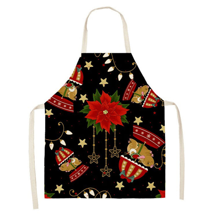 Santa Patterned Kitchen Apron