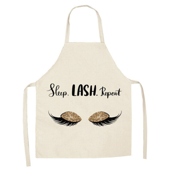 Cartoon Eyelashes Pattern Kitchen Apron