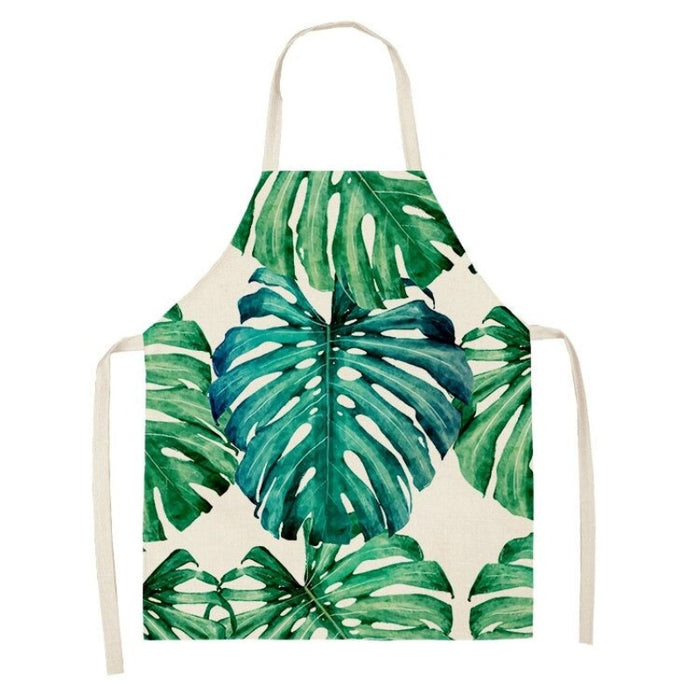 Tropical Leaves Print Aprons