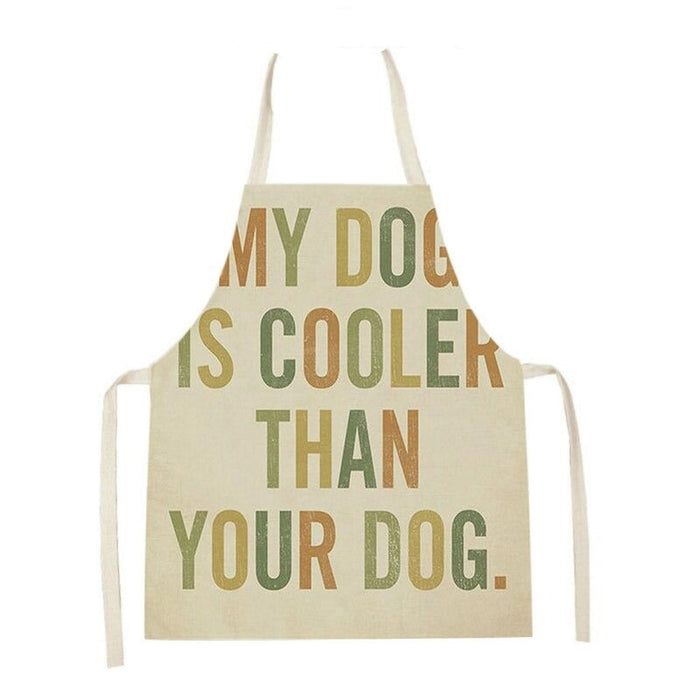 Printed Cartoon Dogs Cleaning Apron