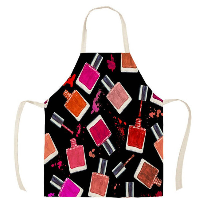 Color Nail Polish Printed Apron