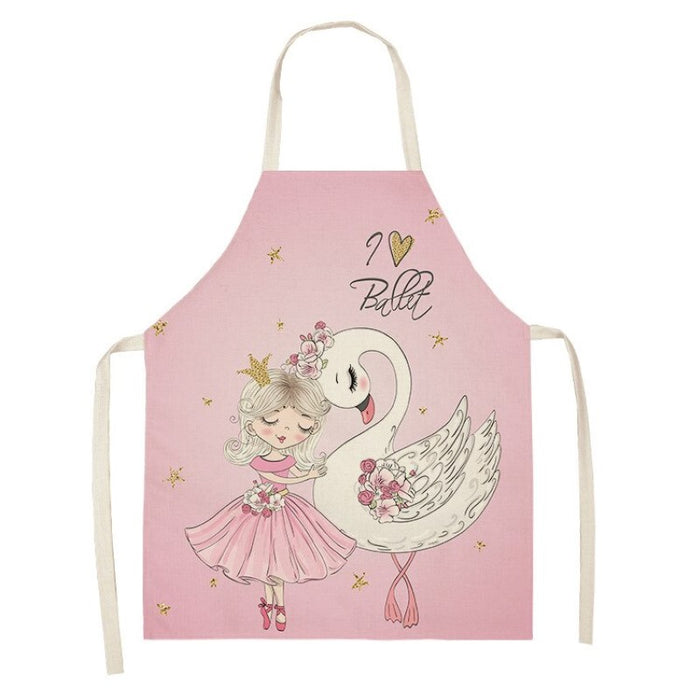 Pink Girl Printed Sleeveless Apron