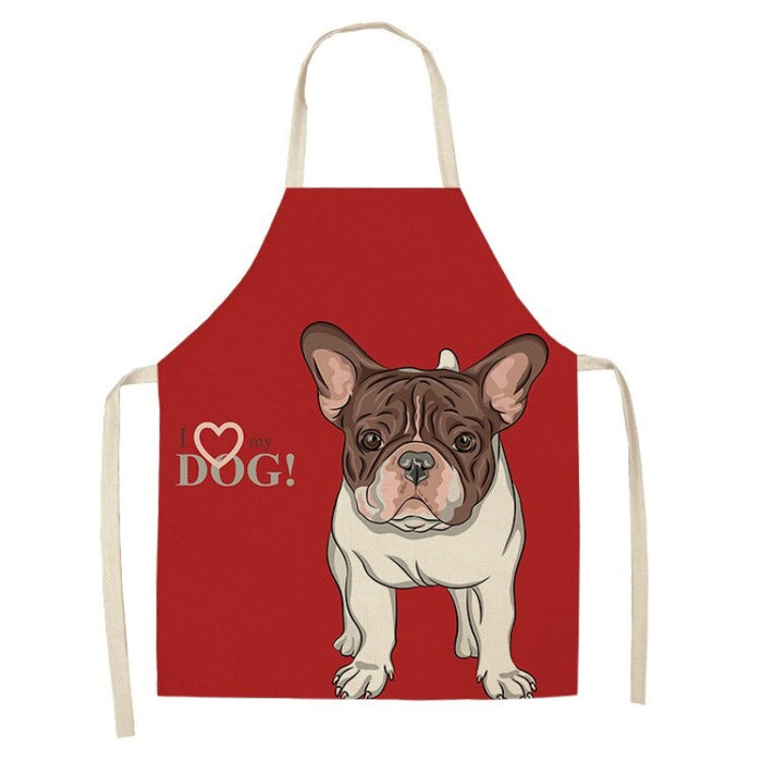 Dogs Print Kitchen Apron