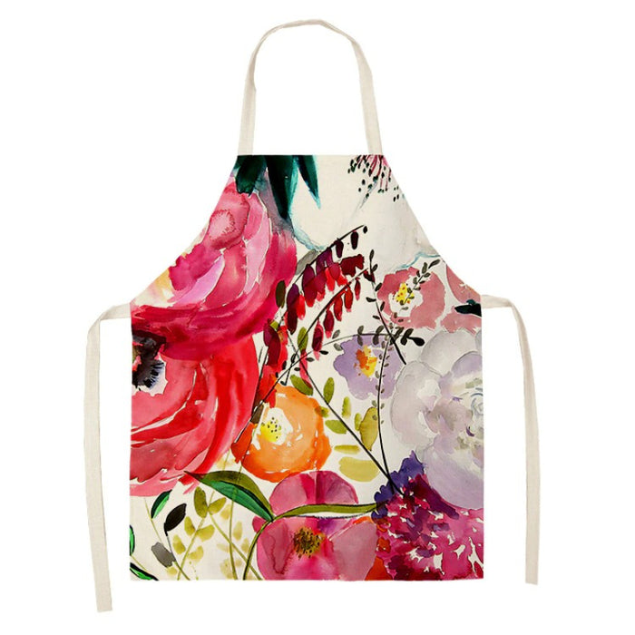 Floral Printed Flowers Sleeveless Aprons