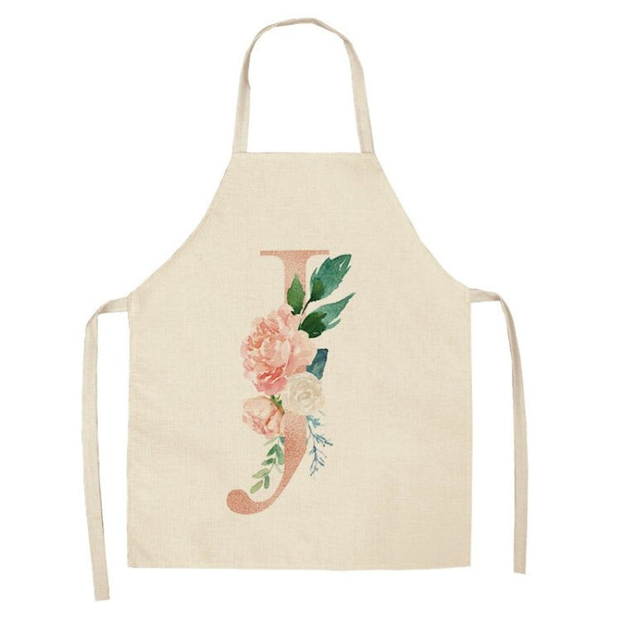 Pink Letter Flower Apron