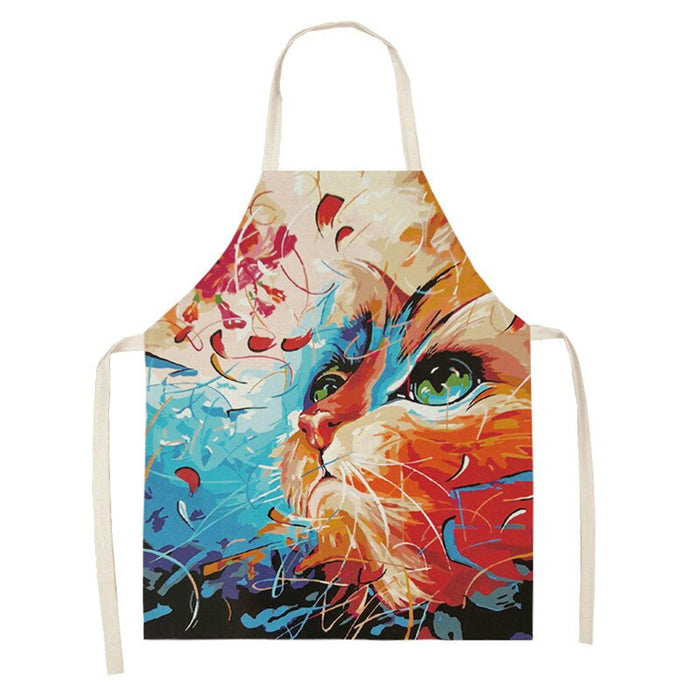 Cats Print Kitchen Apron