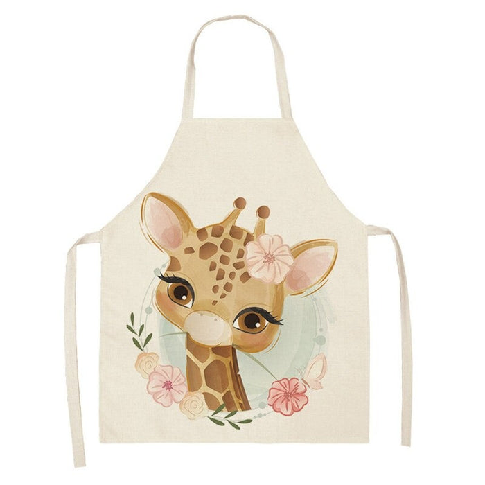 Home Cartoon Rabbit Print Kitchen Apron