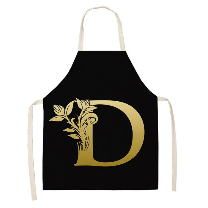 Letter Pattern Print Kitchen Apron