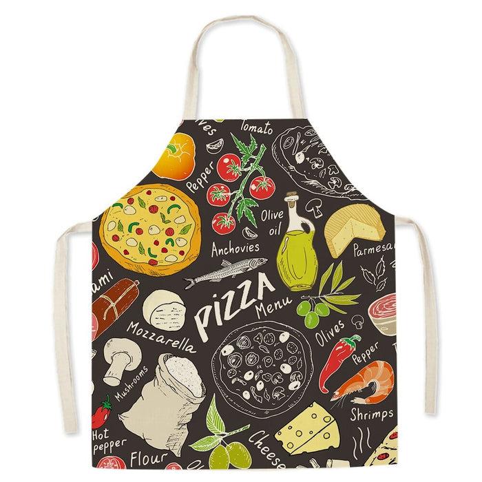 Burger Fries Pizza Pattern Print Apron