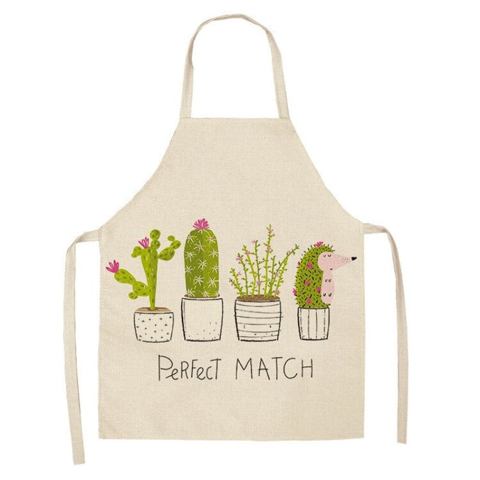 Cactus & Plants Print Kitchen Apron