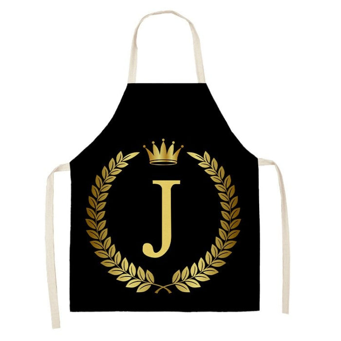 Golden Crown Letters Apron